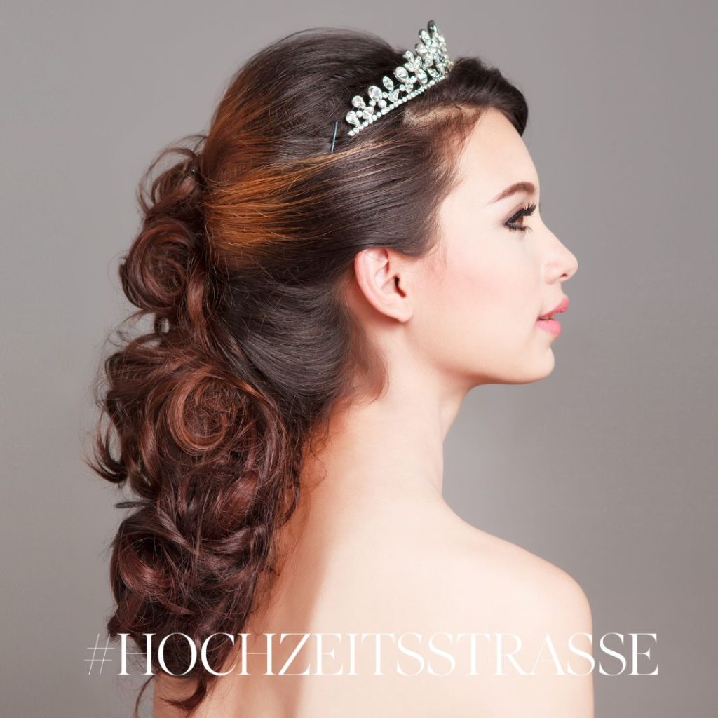 Das Brautstyling sollte perfekt zu Deinem Brautkleid und Deinem Typ harmonieren. #HOCHZEITSSTRASSE Beautykultur bei Natalie Lapi